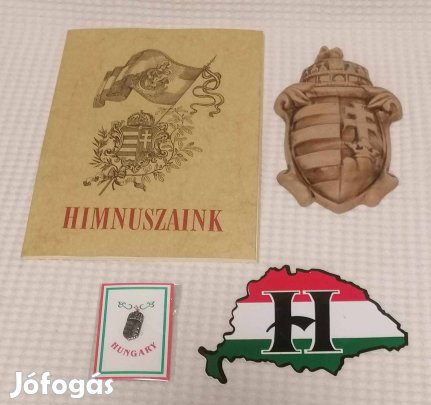 Himnuszaink Könyv & Kerámia / Fém Koronás Címer + Matrica Szet