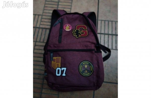 Hímzett feliratos Harry Potter hátizsák új