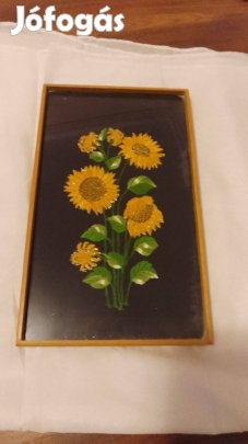 Hímzett kép keretezve