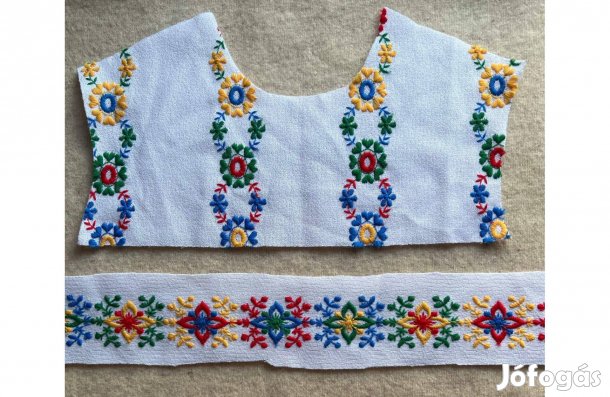 Hímzett lányka ruhabetét