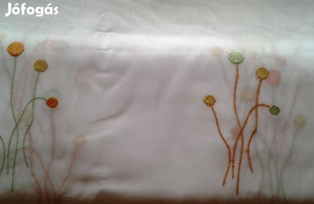Himzett színes új voile függöny (3m x150 cm széles)