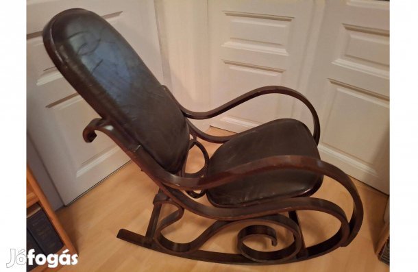 Hintaszék, valódi bőr kárpittal