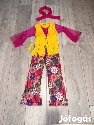 Hippi lány jelmez 110 - 116 -os 5 - 6 év