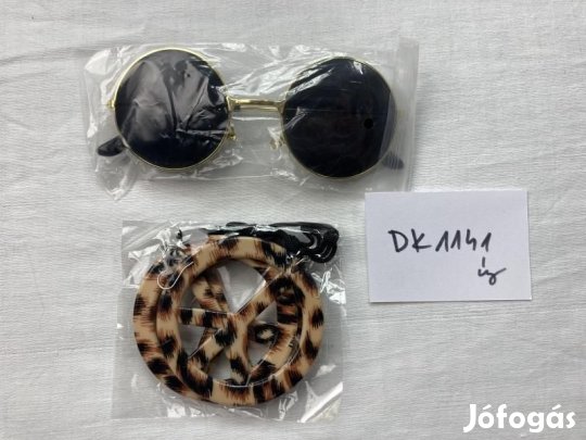 Hippi szemüveg, hippi jelmez kiegészítők, új DK1141