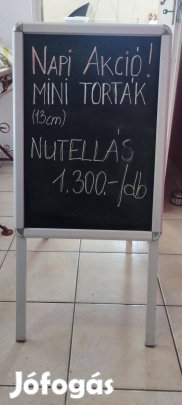 Hirdető- megállító tábla, álló