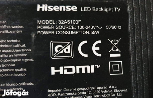 Hisense 32A5100F LED LCD tv hibás törött alkatrésznek TP.MS3663T.PB708