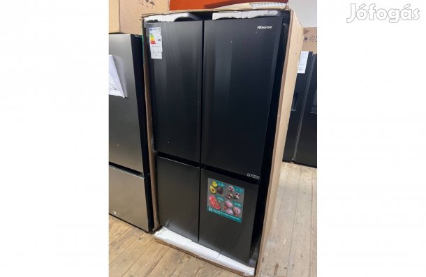 Hisense RQ758N4SAFE, 609 liter, 4 ajtós, fekete hűtő, 485e.ft helyett!