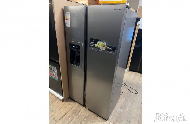Hisense RS566N4Iex, 566 liter, jeges, amerikai hűtő, 374e.ft helyett!!
