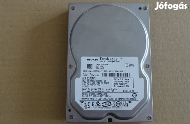 Hitachi HDS721680PLA380 merevlemez