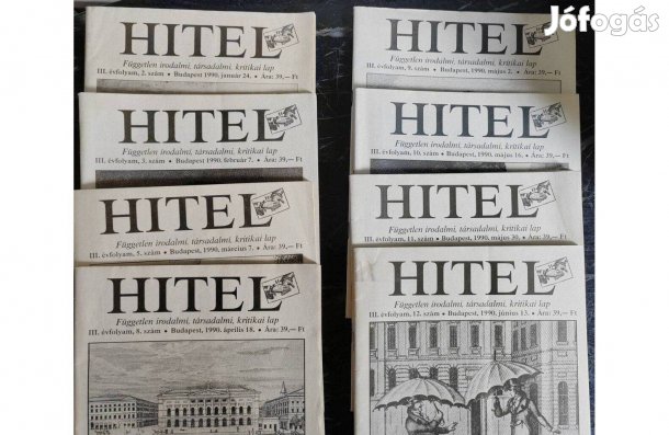Hitel1990- Független Irodalmi, Társadalmi, Kritikai Lap 8 szám