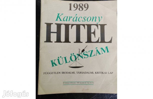 Hitel 1989, Független Irodalmi, Társadalmi, Kritikai Lap 9 szám