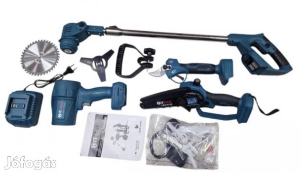 Hitman 4 az 1-ben Akkumulátoros Profi Kerti Készlet 88V