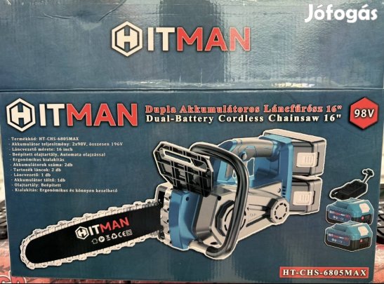 Hitman Dupla Akkumulátoros 16´´ Láncfűrész 98 v HT/CHS-6805Max