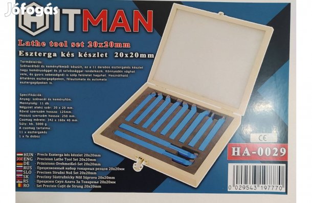 Hitman HA-0029 11 részes esztergakés készlet, 20x20 mm