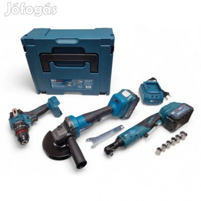 Hitman akkus gépe szett sarokcsiszoló-csavarbehajtó-racsnis kulcs