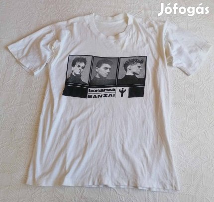 Hivatalos Régi Bonanza Banzai (Kovács Ákos) Fehér Póló (L méret)