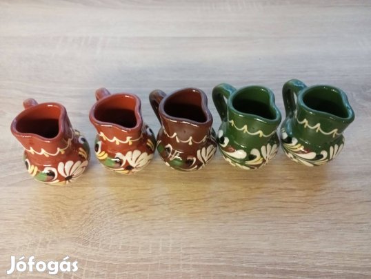 Hódmezővásárhelyi kerámia kancsók - 5 db egyben!