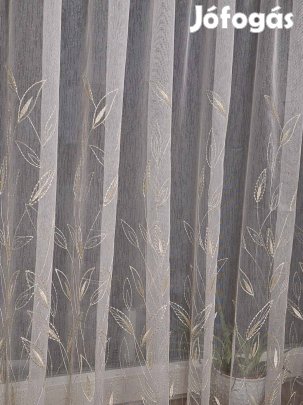 Hófehér-arany hímzett új függöny (15m x 280 cm)