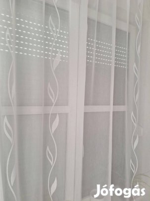 Hófehér hullám mintás új függöny (15m x 180 cm)