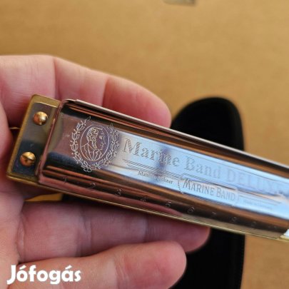 Hohner Marine Band Deluxe Bb-major Szájharmónika új tokjában