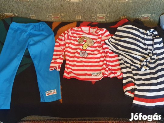 Hol Van Wally? jelmez gyerekeknek -felső, nadrág, sál