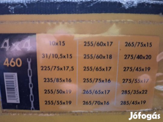 Hólánc nagy méretű gumira, teljesen új