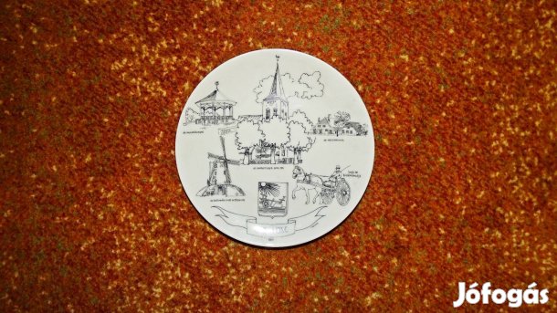 Holland kerámia dísztál Új