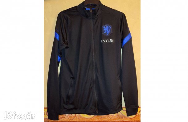 Holland válogatott eredeti fekete Nike 2020-21 cipzáras pulóver (L)