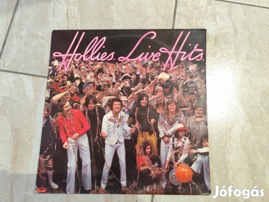 Hollies Live Hits- bakelit hanglemez