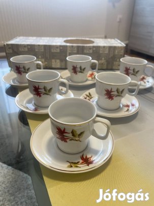 Hollóháza porcelán kávéspohár készlet