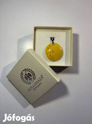 Hollóháza porcelán medál Sütő Erika design eredeti dobozával