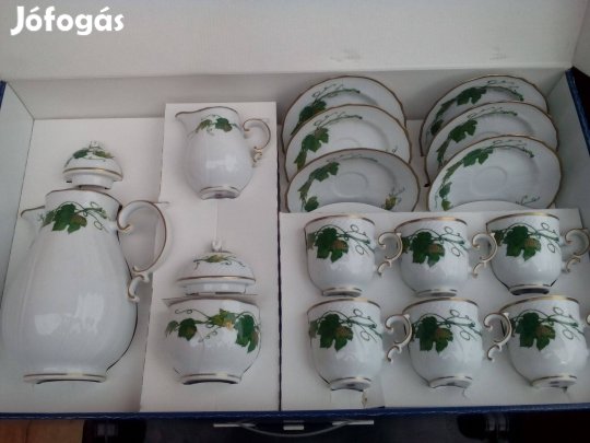 Hollóházi Arany Tokaj Kávéskészlet