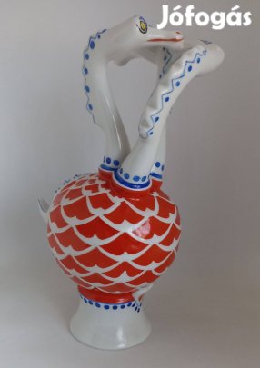 Hollóházi Art deco Háromfejű sárkány!