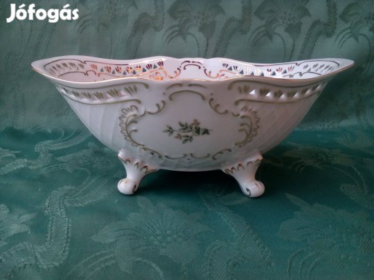 Hollóházi Erika Mintás Áttört Asztalközép Kínáló ,Új