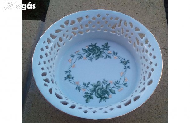 Hollóházi Erika Mintás Áttört Kínáló.Asztalközép