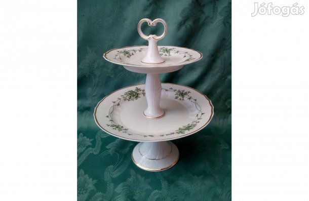 Hollóházi Erika Mintás Emeletes Kínáló.Asztalközép