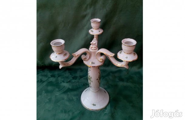 Hollóházi Erika Mintás Gyertyatartó Háromágú