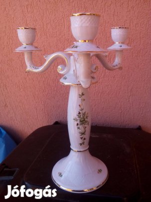 Hollóházi Erika Mintás Gyertyatartó Háromágú