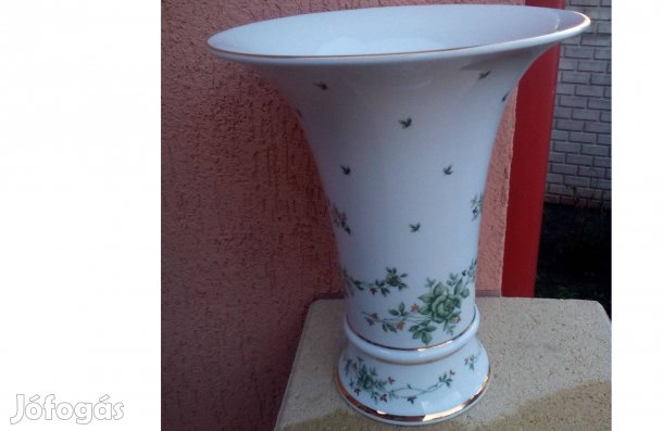 Hollóházi Erika Mintás Tölcsér Váza Nagy Méretű ,Új