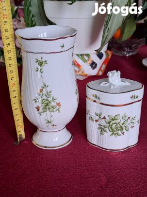 Hollóházi Erika váza és bonbonier