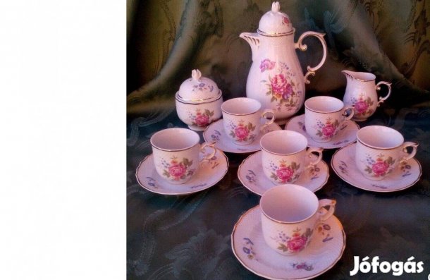 Hollóházi Hajnalka Mintás Kávéskészlet