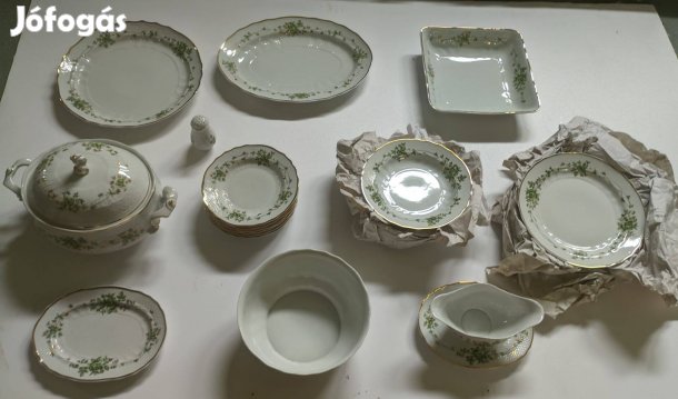 Hollóházi Hajnalka mintás 6 személyes étkészlet