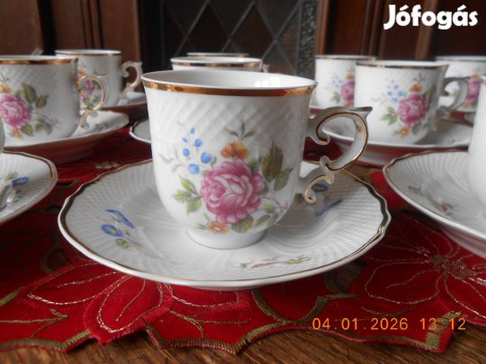 Hollóházi Hajnalka mintás kávés csésze