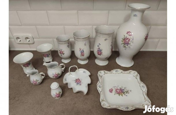 Hollóházi Hajnalka mintás vázák, kínálók, tejkiöntők eladóak