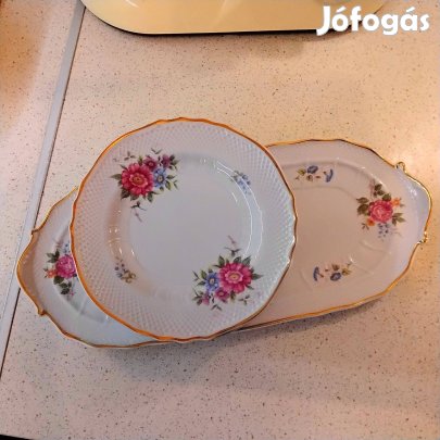 Hollóházi Hajnalka rózsa mintás szendvicses készlet