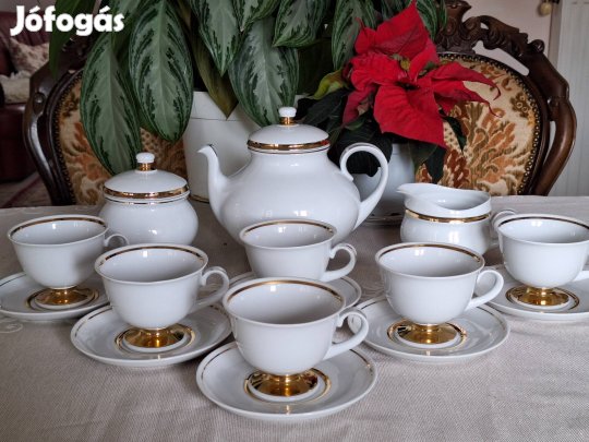 Hollóházi Holdfény arany teáskészlet