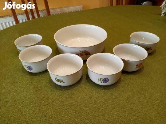 Hollóházi "Erika" Kompótos Készlet 7 részes