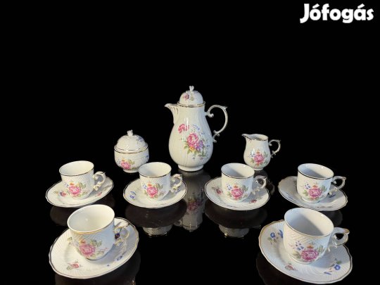 Hollóházi - Hajnalka mintás kávéskészlet