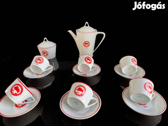 Hollóházi - Húsipari vállalt Gyöngyös kávés készlet