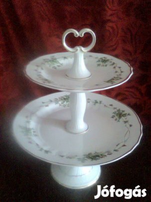 Hollóházi, emeletes süteményes kínáló